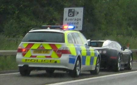 Bugatti Veyron and Police