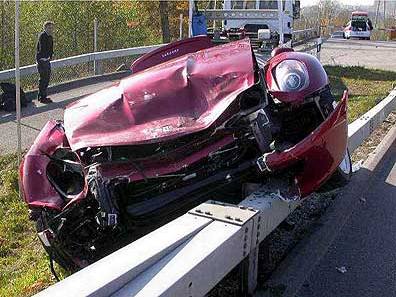 Ferrari crash