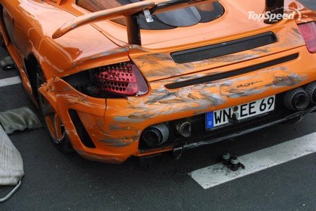 Gemballa Mirage GT crashed