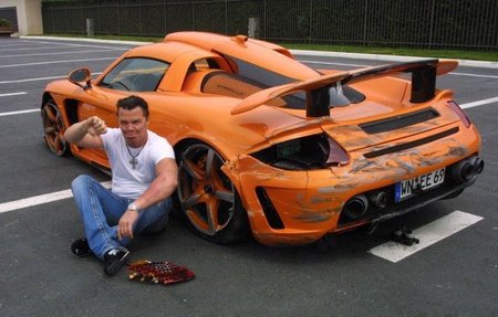 Gemballa Mirage GT crashed