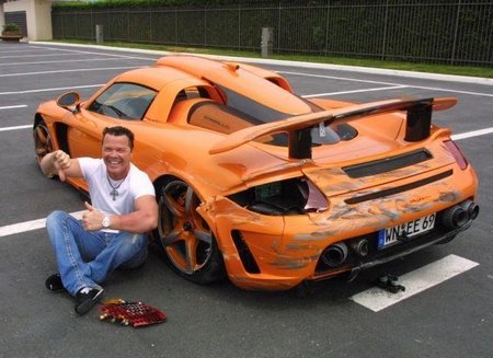 Gemballa Mirage GT crashed