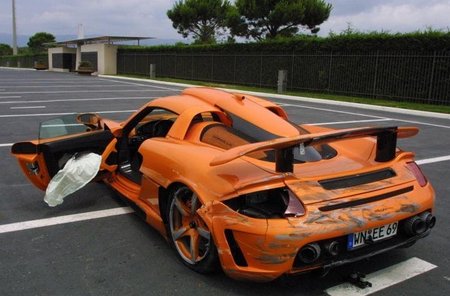 Gemballa Mirage GT crashed