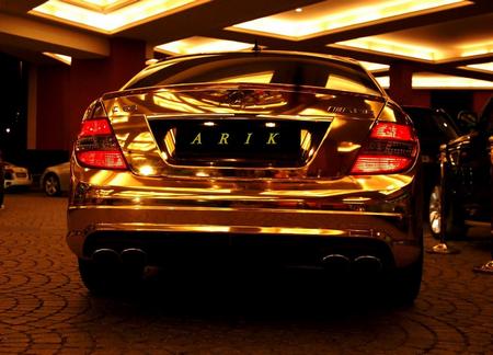 Gold-Chrome Mercedes C63 AMG