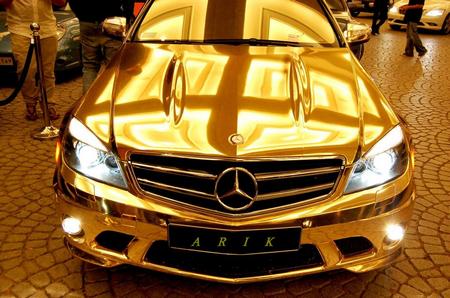 Gold-Chrome Mercedes C63 AMG