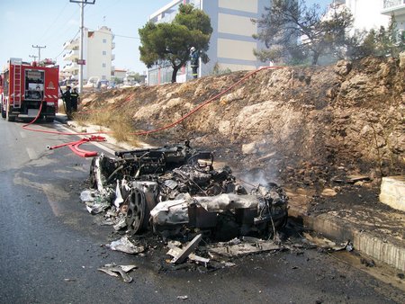 Lamborghini Gallardo on Fire