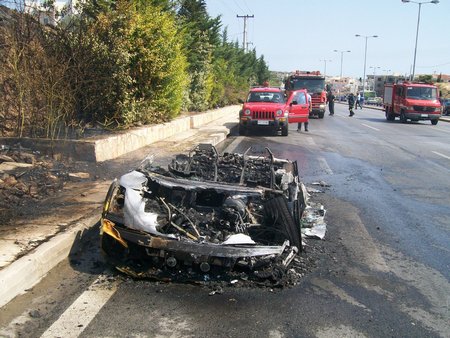 Lamborghini Gallardo on Fire