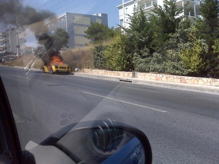 Lamborghini Gallardo on Fire