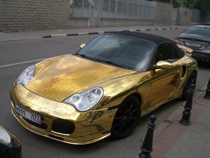 Porsche 911 Gold Plated from Russia