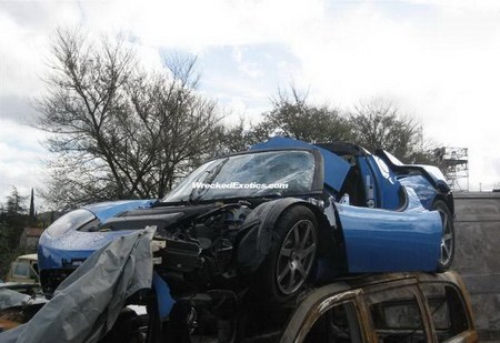 Tesla Roadster Crash