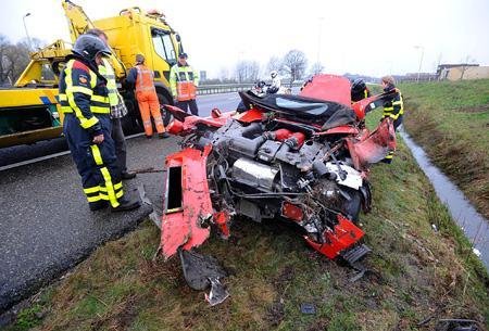 Ferrari F430 Spider crash