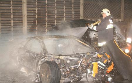 Lamborghini and Porsche crashed